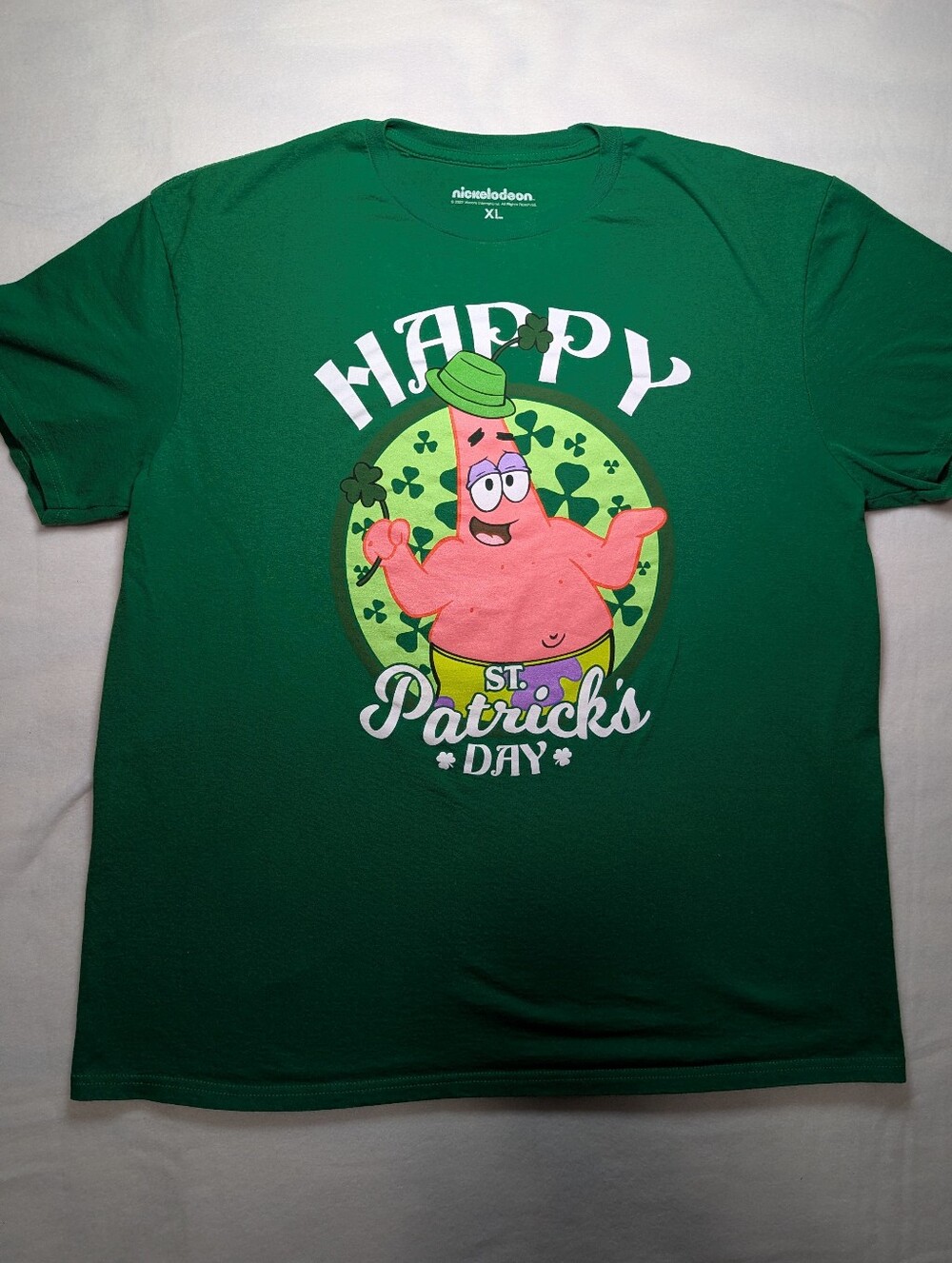 Nickelodeon Green Patrick Starfish St. Patrick's Day Tee Men's XL 443